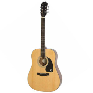 Paquete Guitarra Acústica Epiphone Ppageftnach3 Ft100 Natural Player Pack Con Funda, Correa, Púas, Afinador